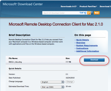microsoft remote desktop 2.1.2 for mac